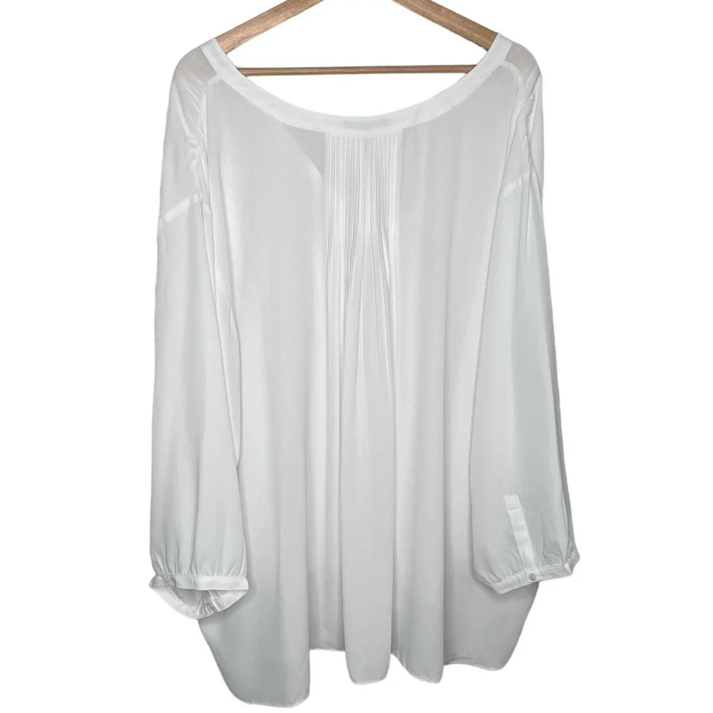 New Women’s NYDJ Pintuck Blouse Size 4X